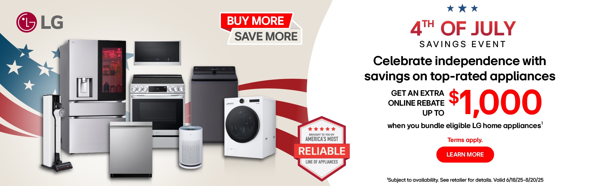 LG 4th of July  Appliance Bundle Promo